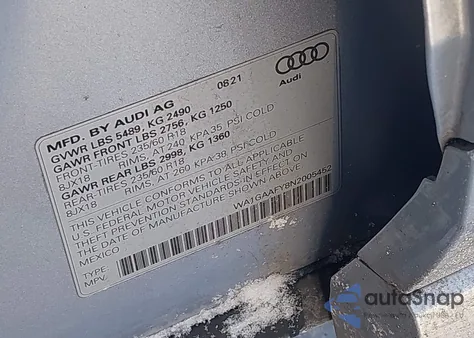 2022 Audi Q5 Premium 45 Tfsi S Line Quattro S Tronic from USA, damaged, VIN WA1GAAFY8N2005452